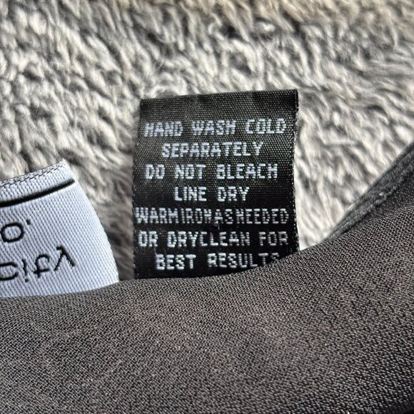 Vtg Nyc Design Women Top Sz XL Floral Silk Sheer Whimsigoth Dark Romantic 18392 - Picture 12 of 13